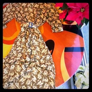 An R & M Original Lace Flower Printed Dress with B